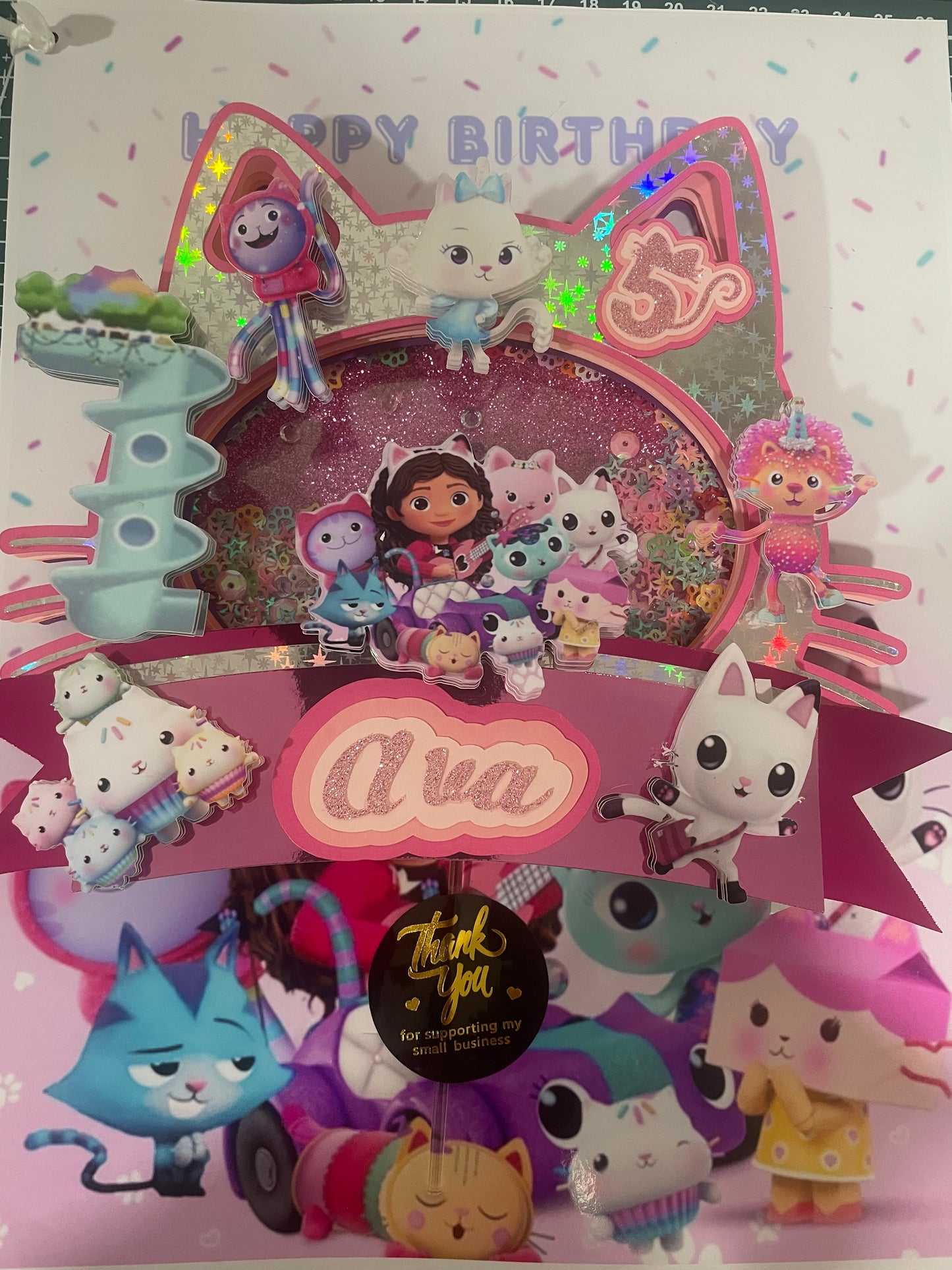 Gabby doll house cake topper