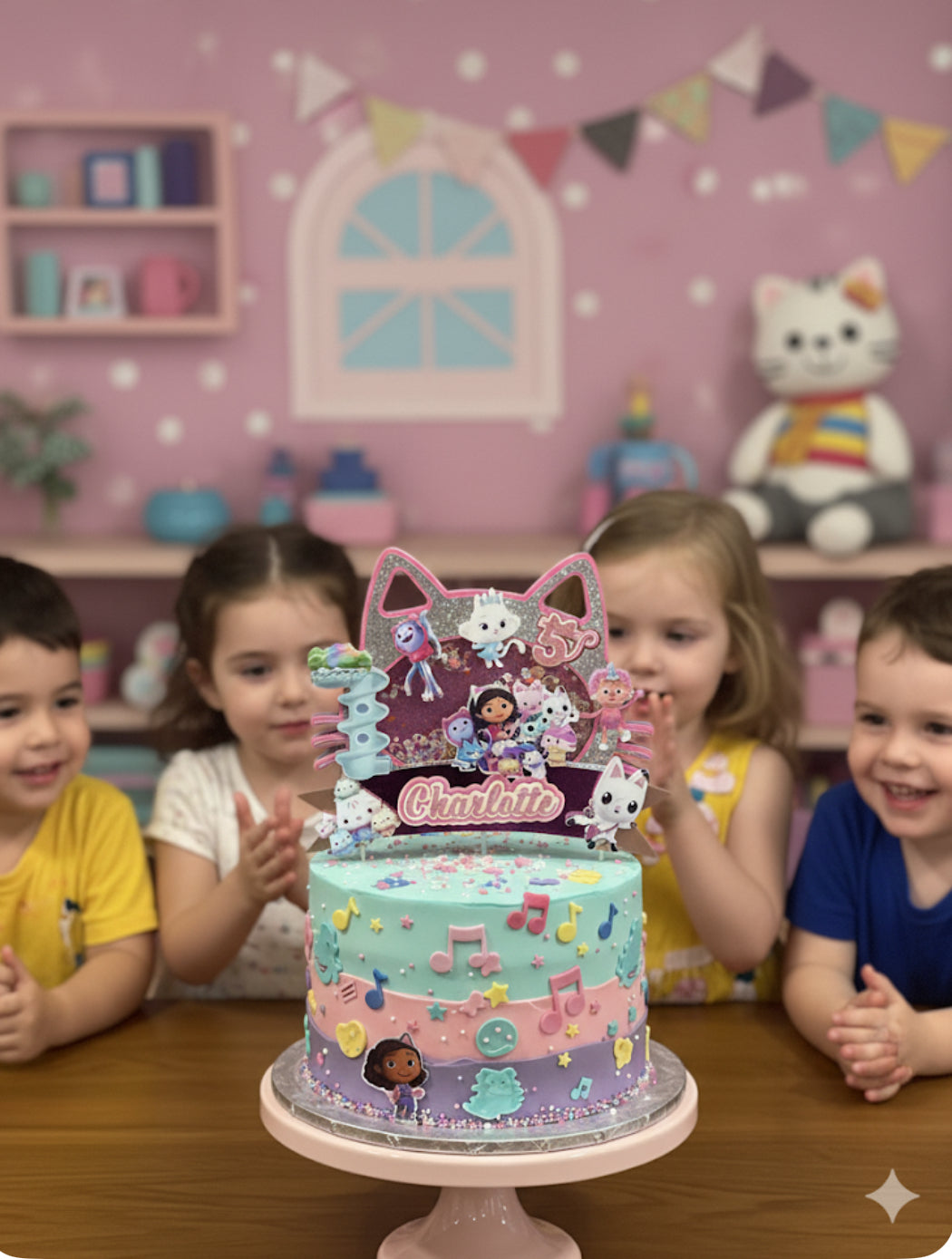 Gabby doll house cake topper