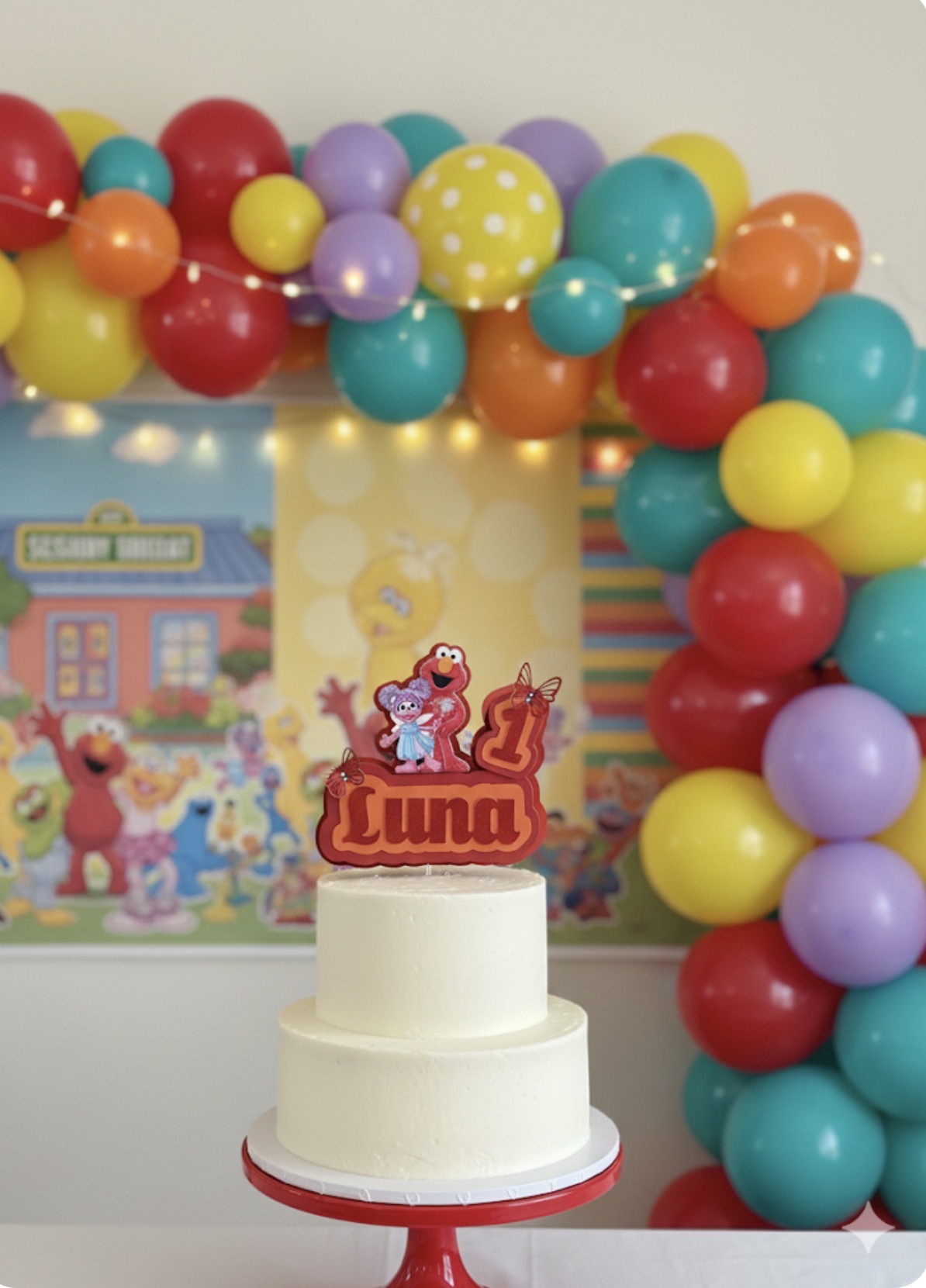 Elmo & abby cadabby caketopper