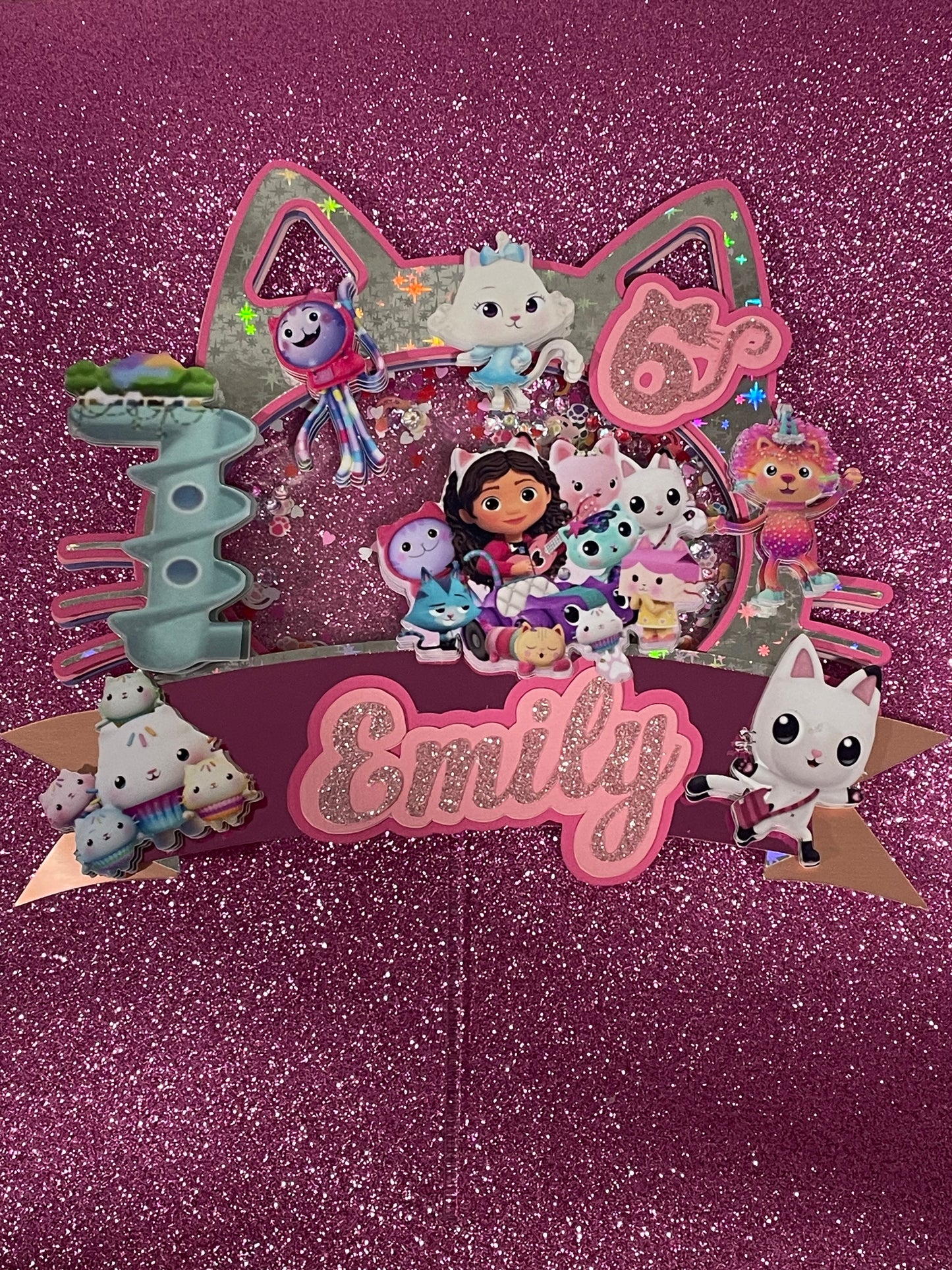 Gabby doll house cake topper