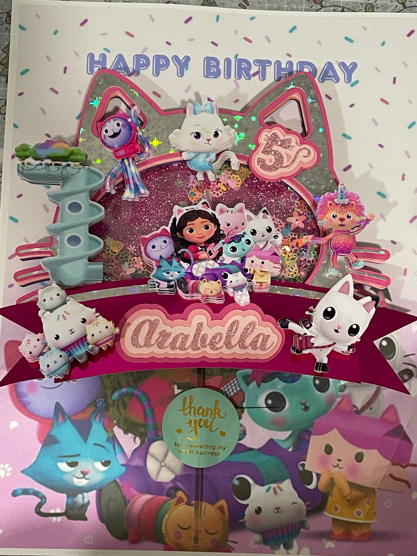 Gabby doll house cake topper