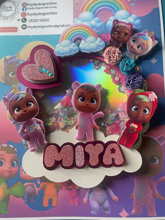 Cry babies cake topper