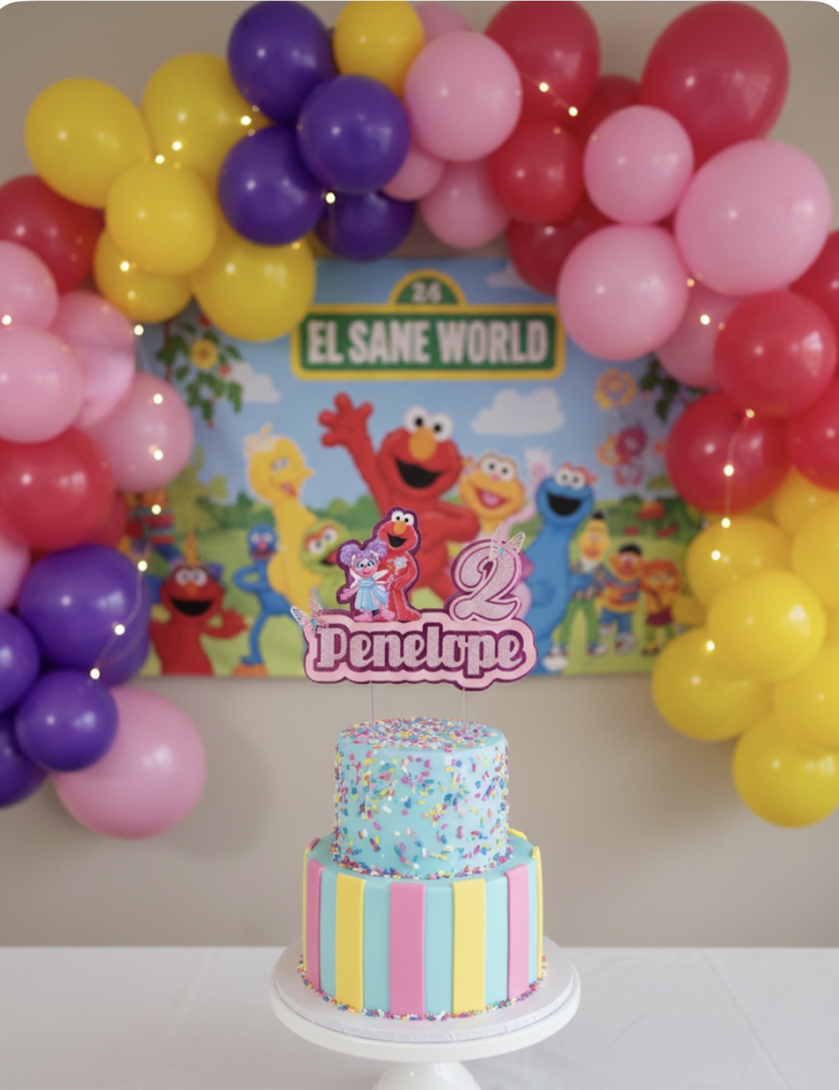 Elmo & abby cadabby caketopper