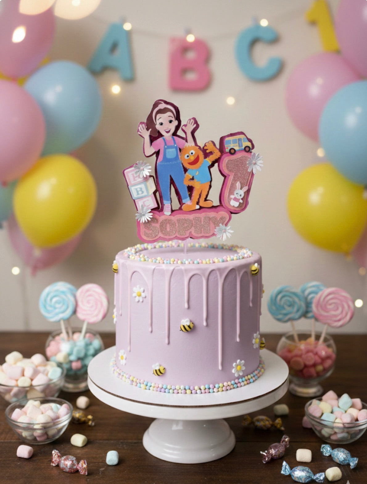 Miss Rachael cake toppers