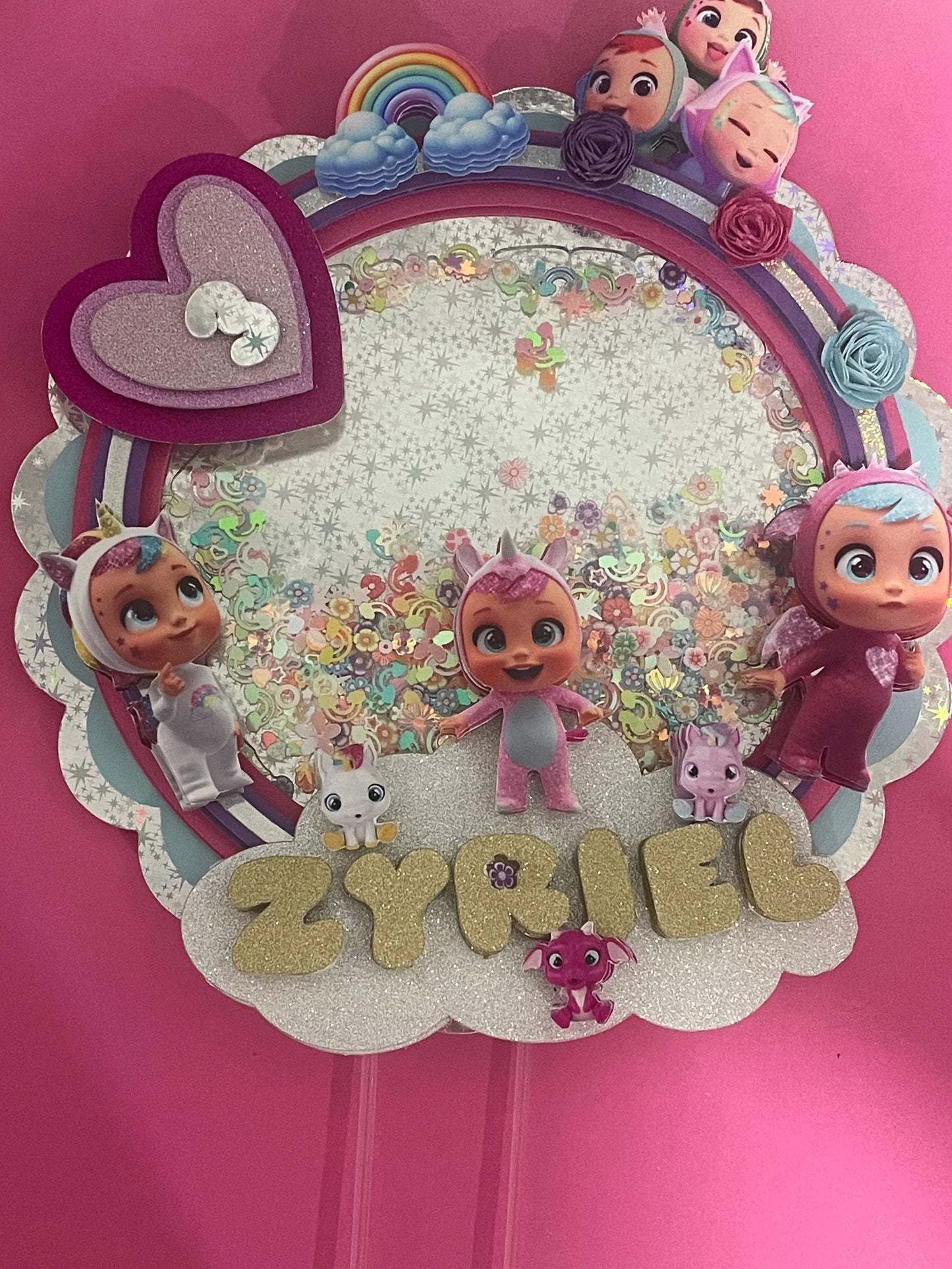 Cry babies cake topper