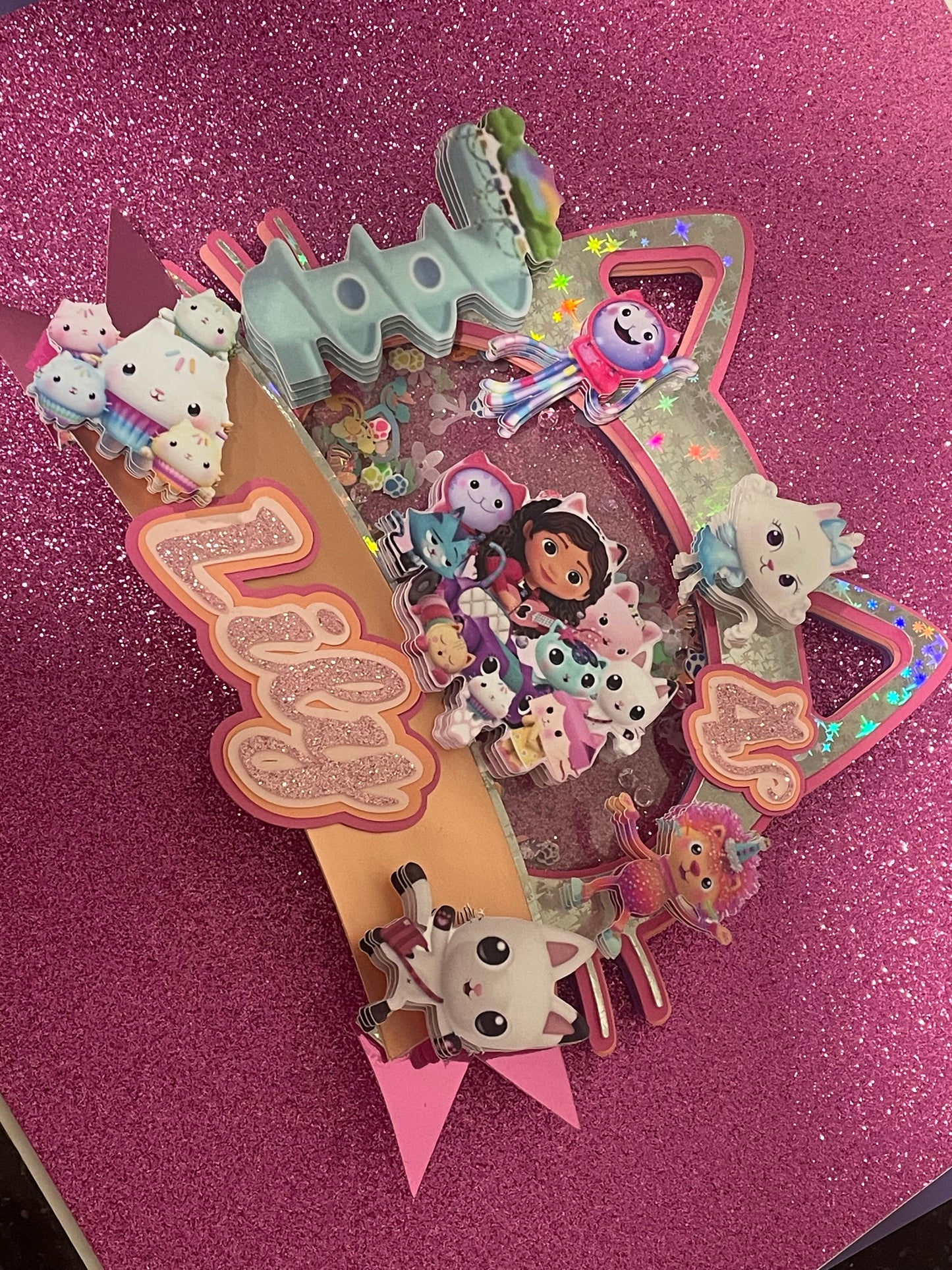 Gabby doll house cake topper