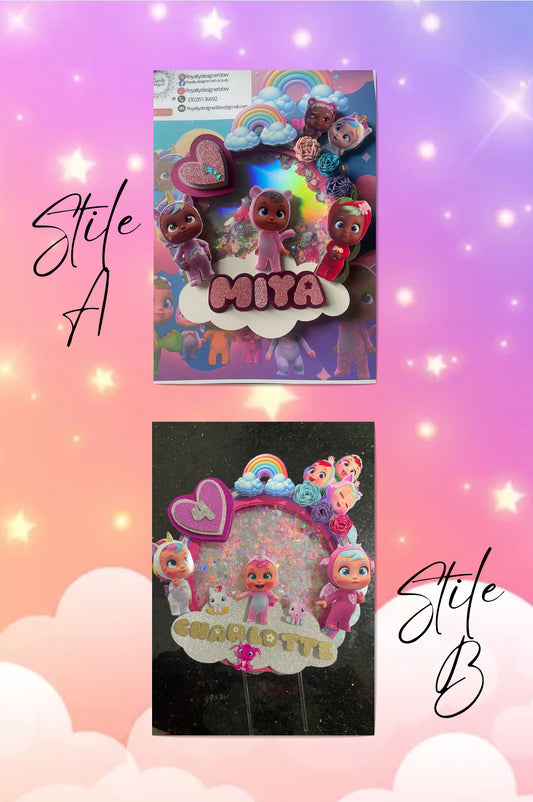 Cry babies cake topper