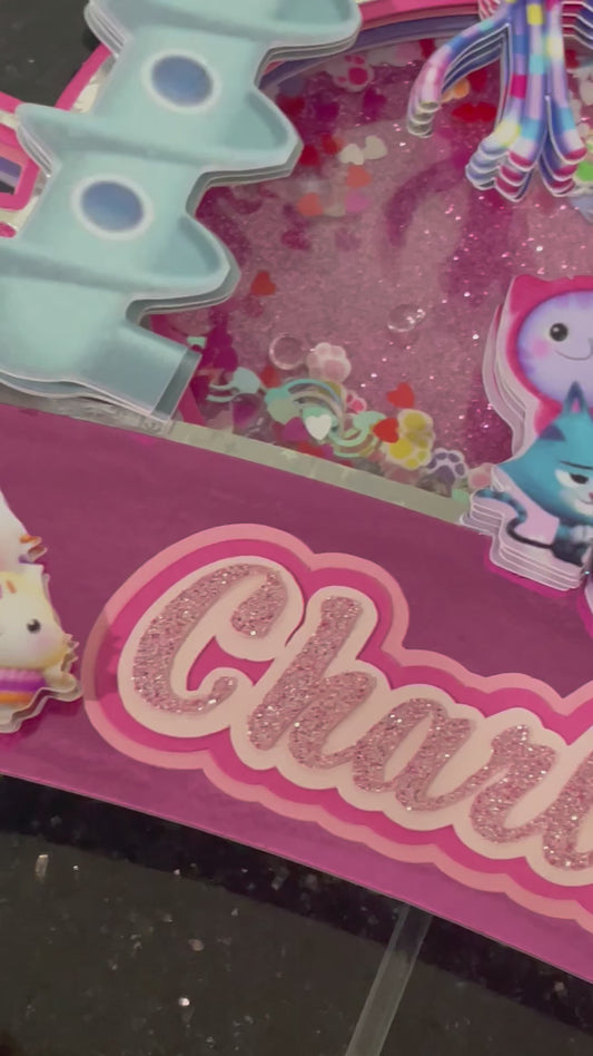 Gabby doll house cake topper